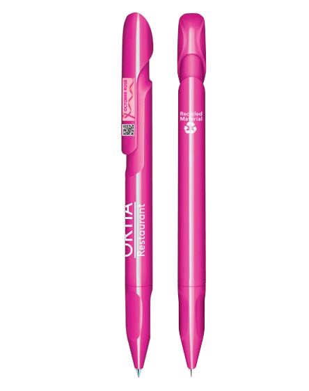 Stylo en plastique recyclé pour Octobre Rose