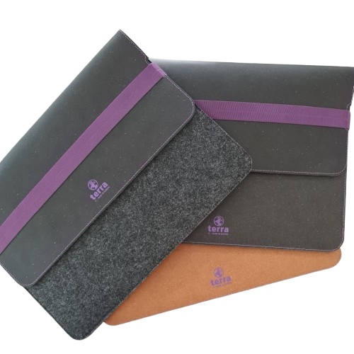 Pochette Notebook en cuir recyclé Made in France - 5