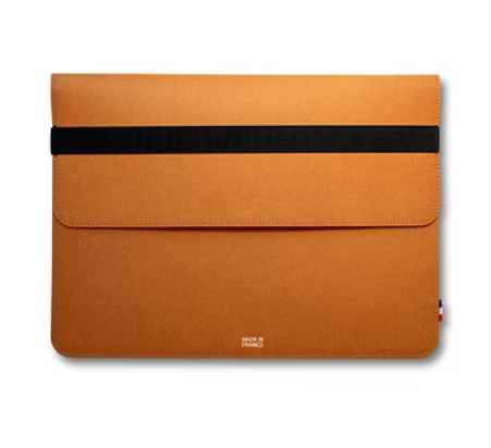 Pochette Notebook en cuir recyclé Made in France