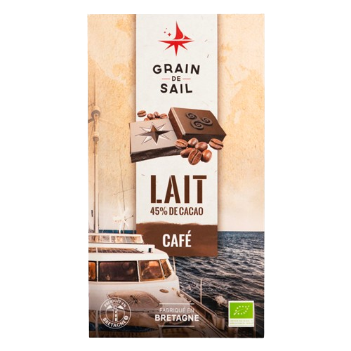 Tablette de chocolat bio - Lait et Café