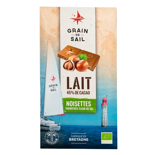 Tablette de chocolat bio - Lait et Noisettes Torréfiées