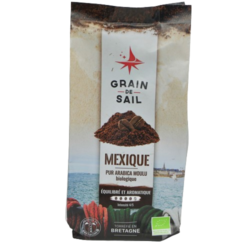 Café moulu bio torréfié en France