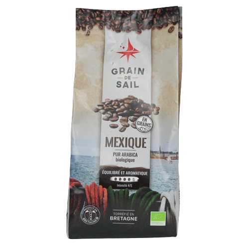 Café en grains bio torréfié en France 