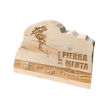 Trophée sur mesure en bois massif Made in France 