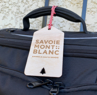 Etiquette de bagage en bois Made in France -