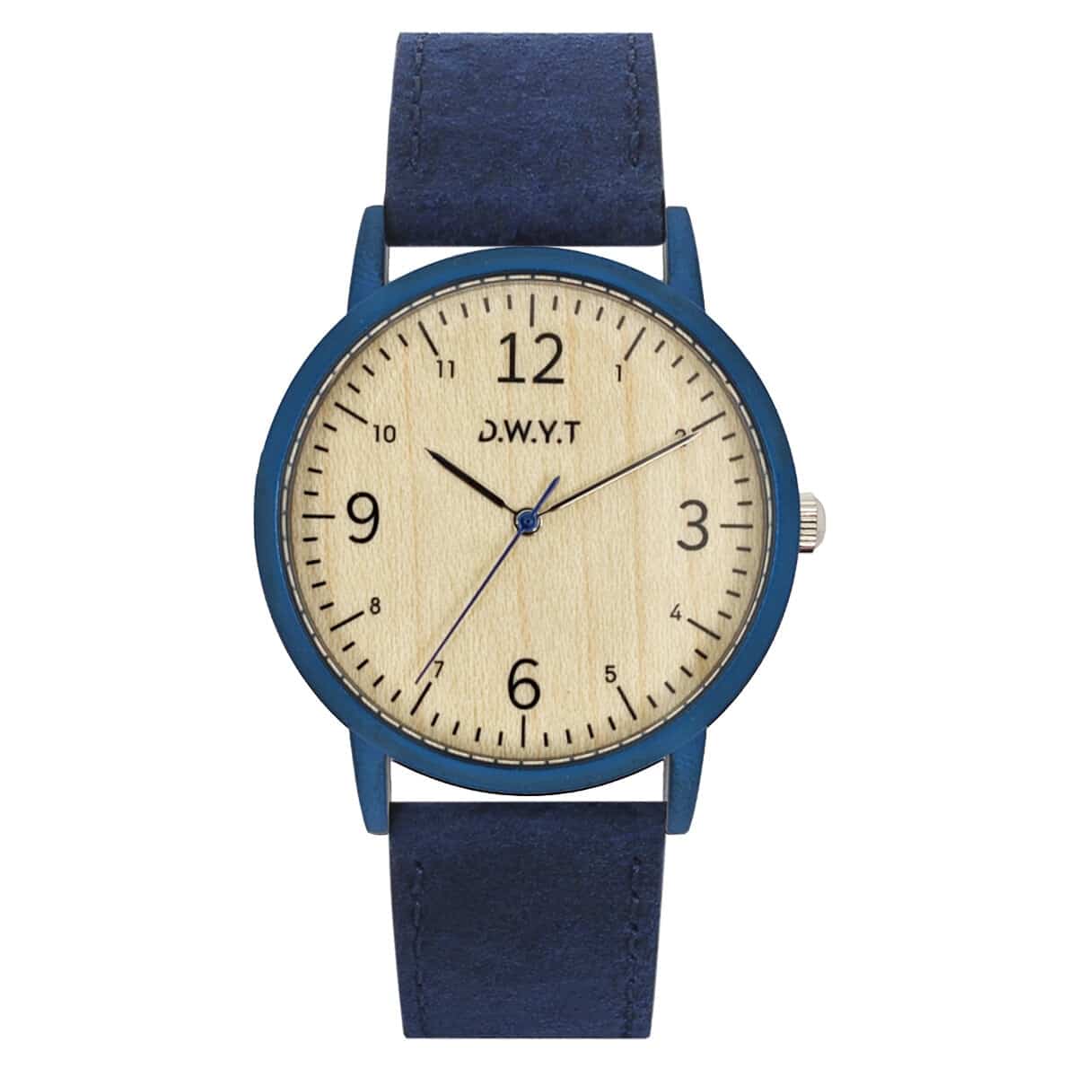 Montre en bois mixte - Blue Berry