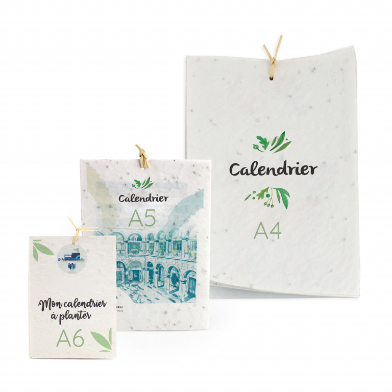 Calendrier A6 papier graines à planter -