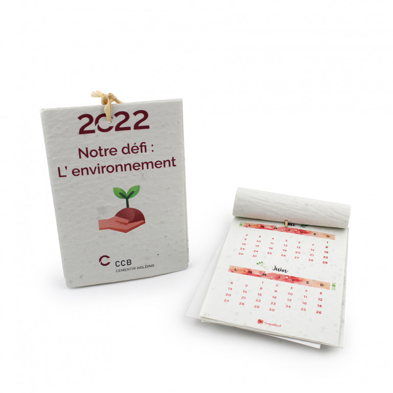 Calendrier A6 papier graines à planter -