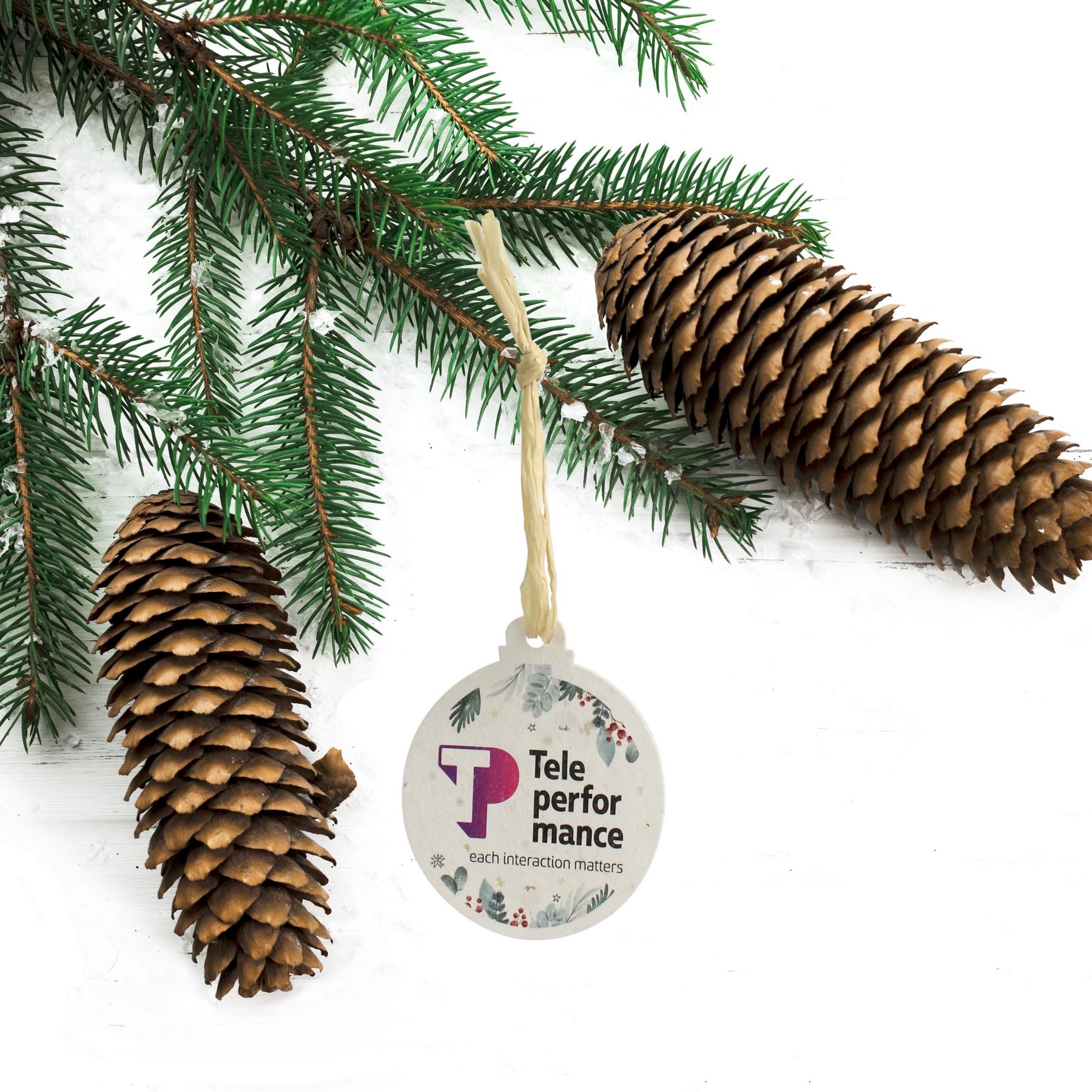 Boule de Noël en papier graines -