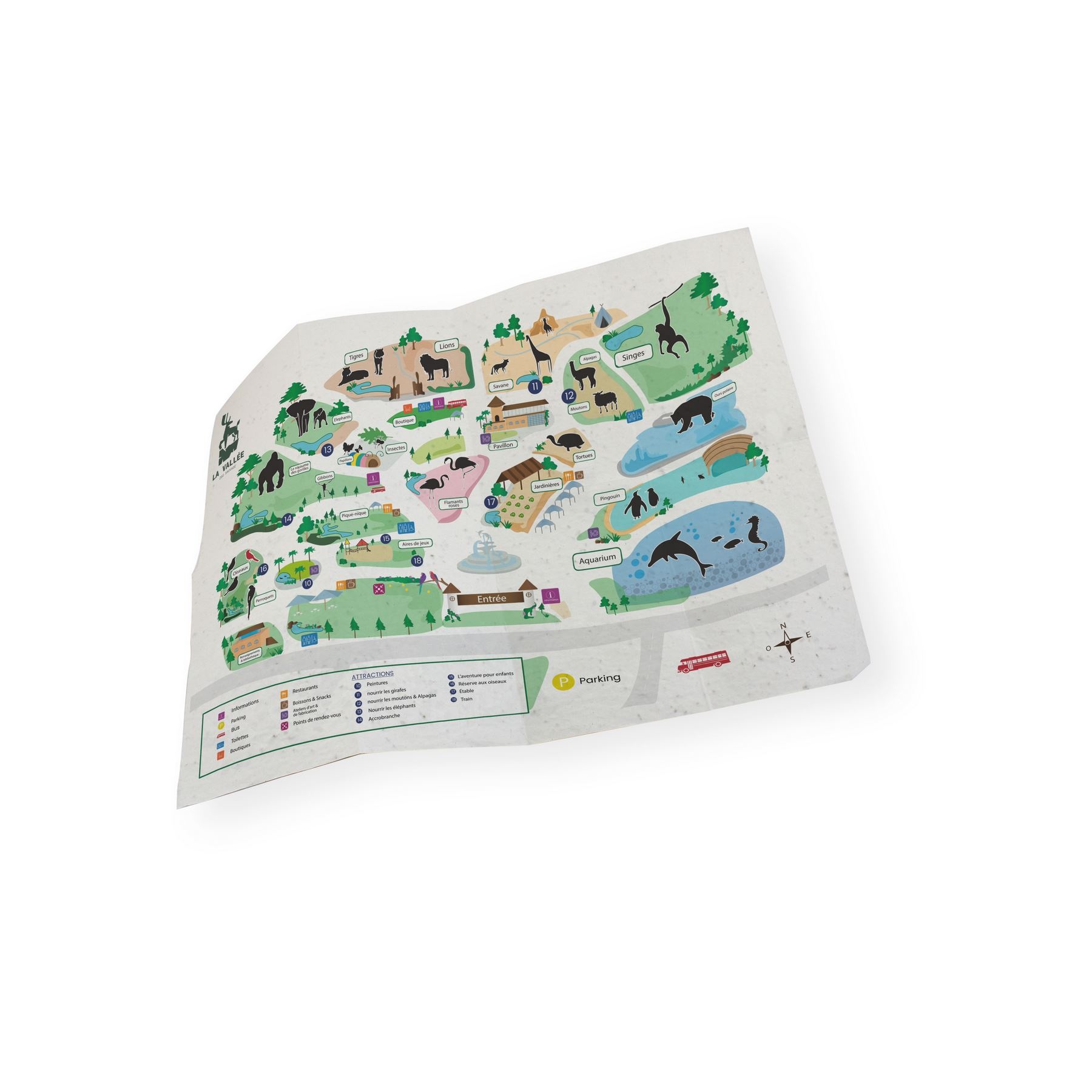 Plan touristique en papier graines personnalisable 