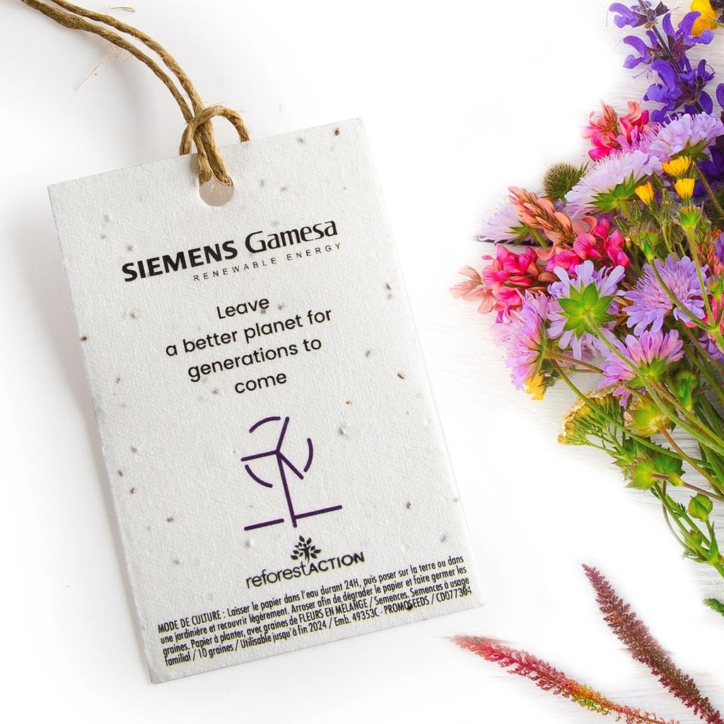 Etiquette en papier graines à planter 140 gr -