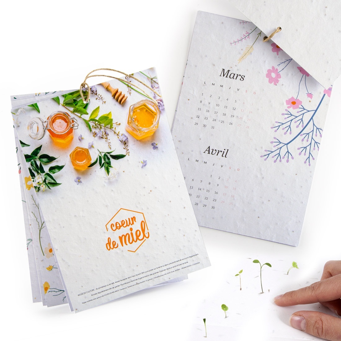Calendrier en papier graines à planter personnalisable  - 2