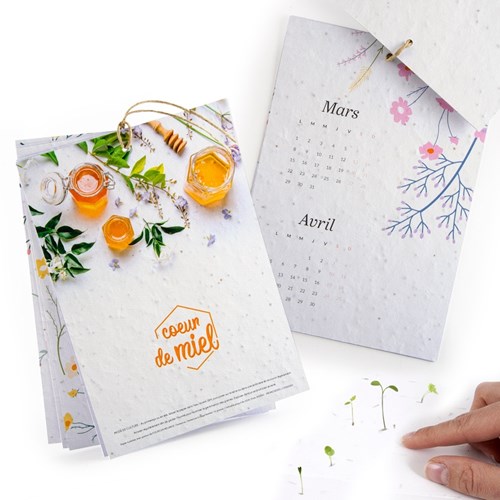 Calendrier en papier graines à planter personnalisable 