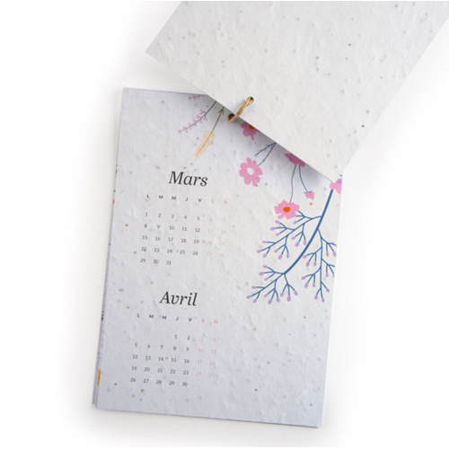 Calendrier en papier graines à planter personnalisable 