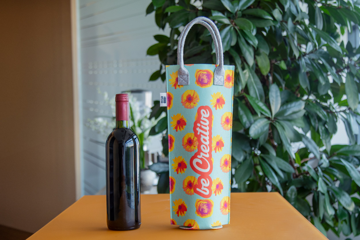 Sac cadeau réutilisable pour vin -