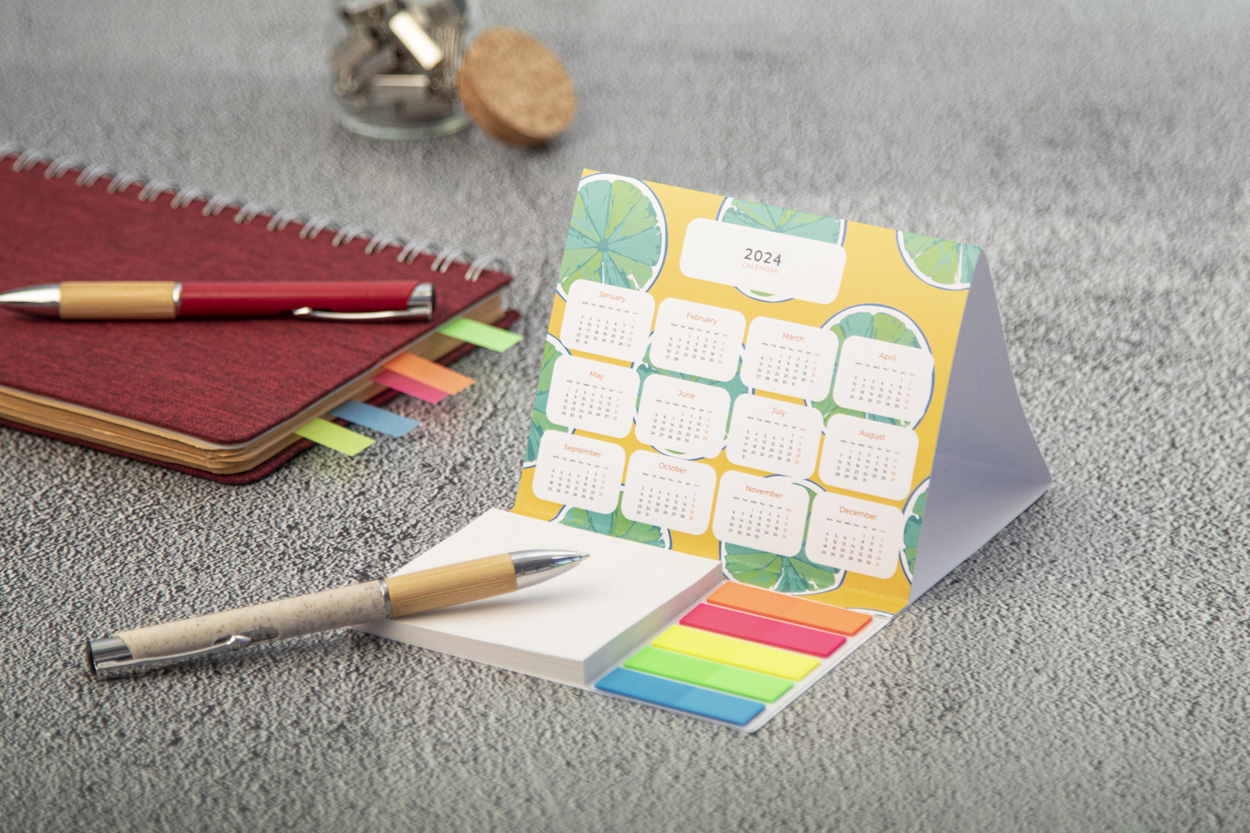Calendrier avec notes en papier recyclé -