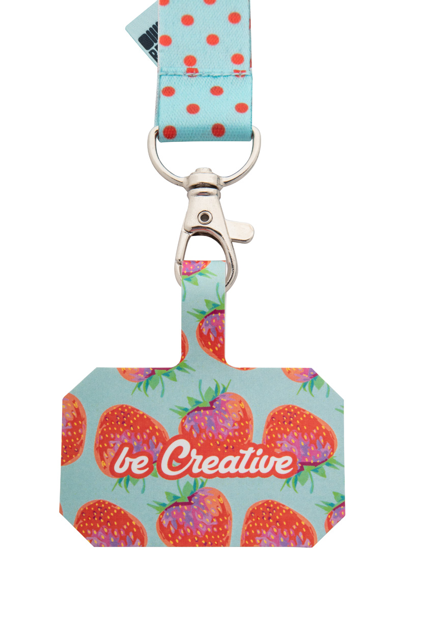 Cordon téléphone avec mousqueton en plastique recyclé -