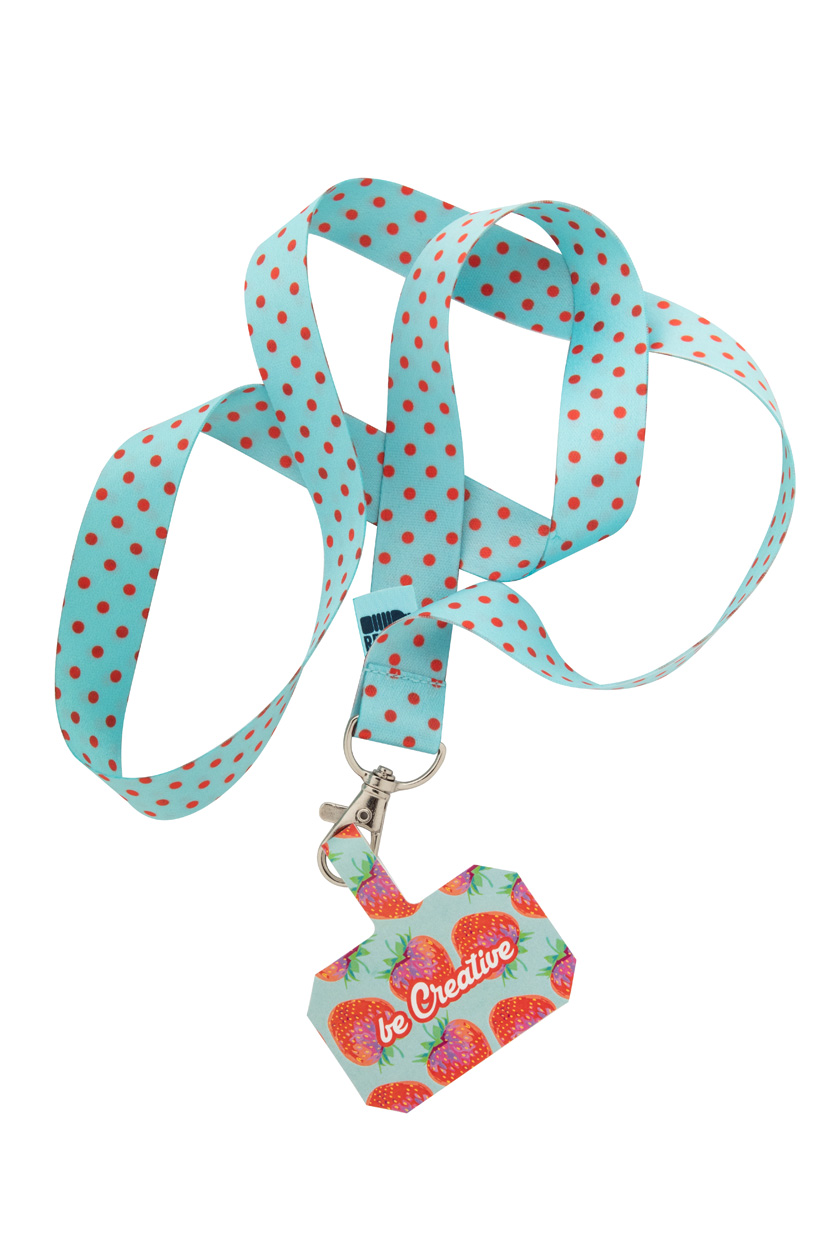 Cordon téléphone avec mousqueton en plastique recyclé -