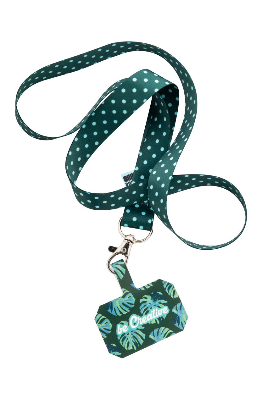 Cordon téléphone avec mousqueton en plastique recyclé -