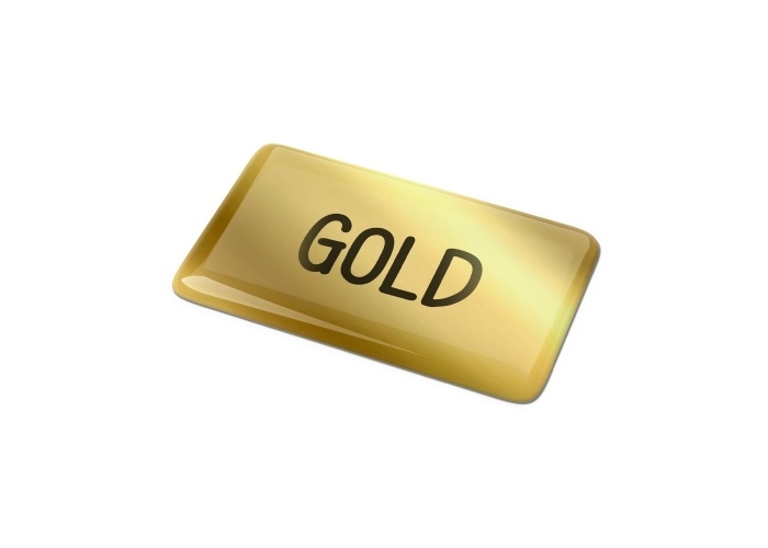 Autocollant rectangle avec effet 3D - 60 x 25 mm - 4