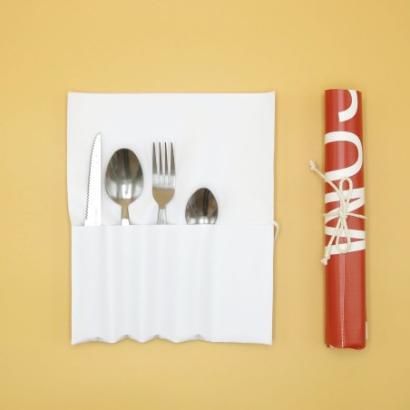 Etui à couverts en bâche upcyclée -