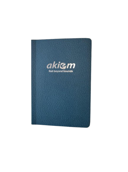 Carnet dos carré collé effet simili cuir -