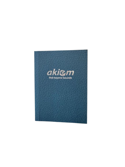 Carnet dos carré collé effet simili cuir -