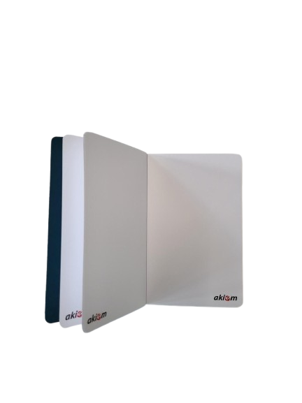 Carnet dos carré collé effet simili cuir -