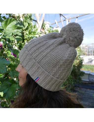 Bonnet en laine avec pompon Marion Origine France Garantie -