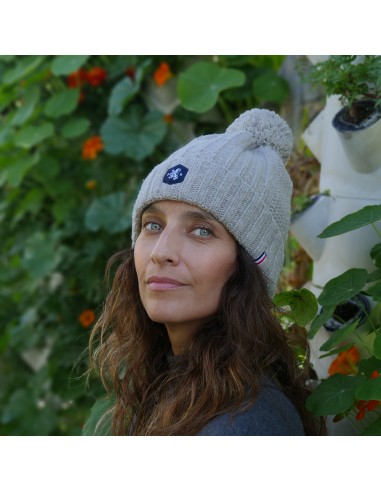 Bonnet en laine avec pompon Marion Origine France Garantie -