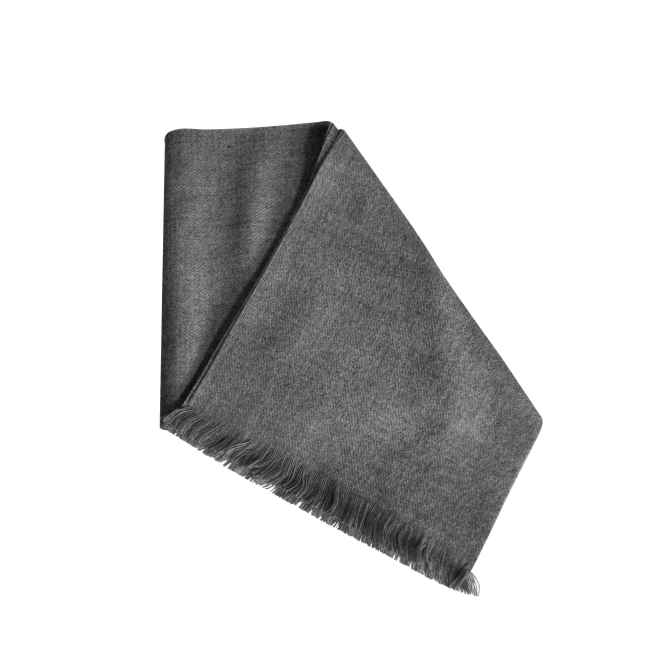 Echarpe unie d'hiver avec petites franges - 4