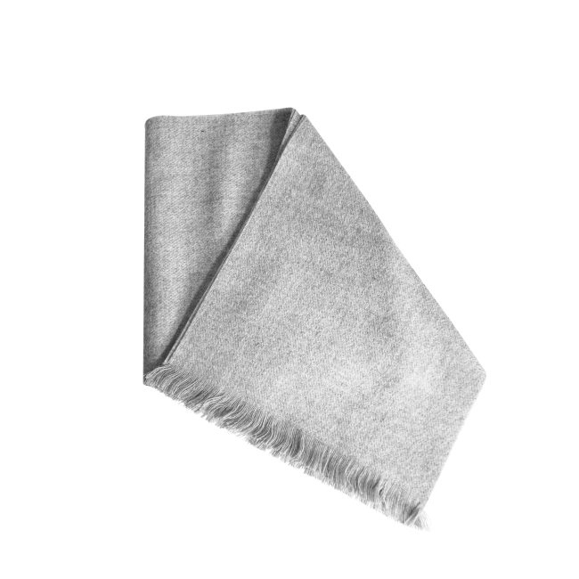 Echarpe unie d'hiver avec petites franges - 5