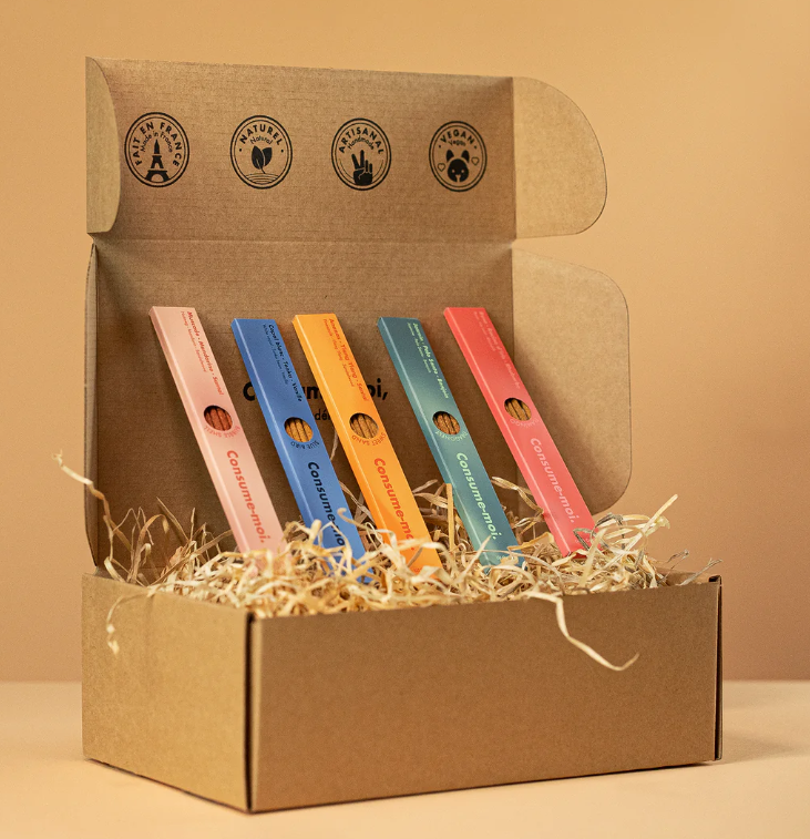 Assortiment de 25 bâtons d'encens 100% naturels -