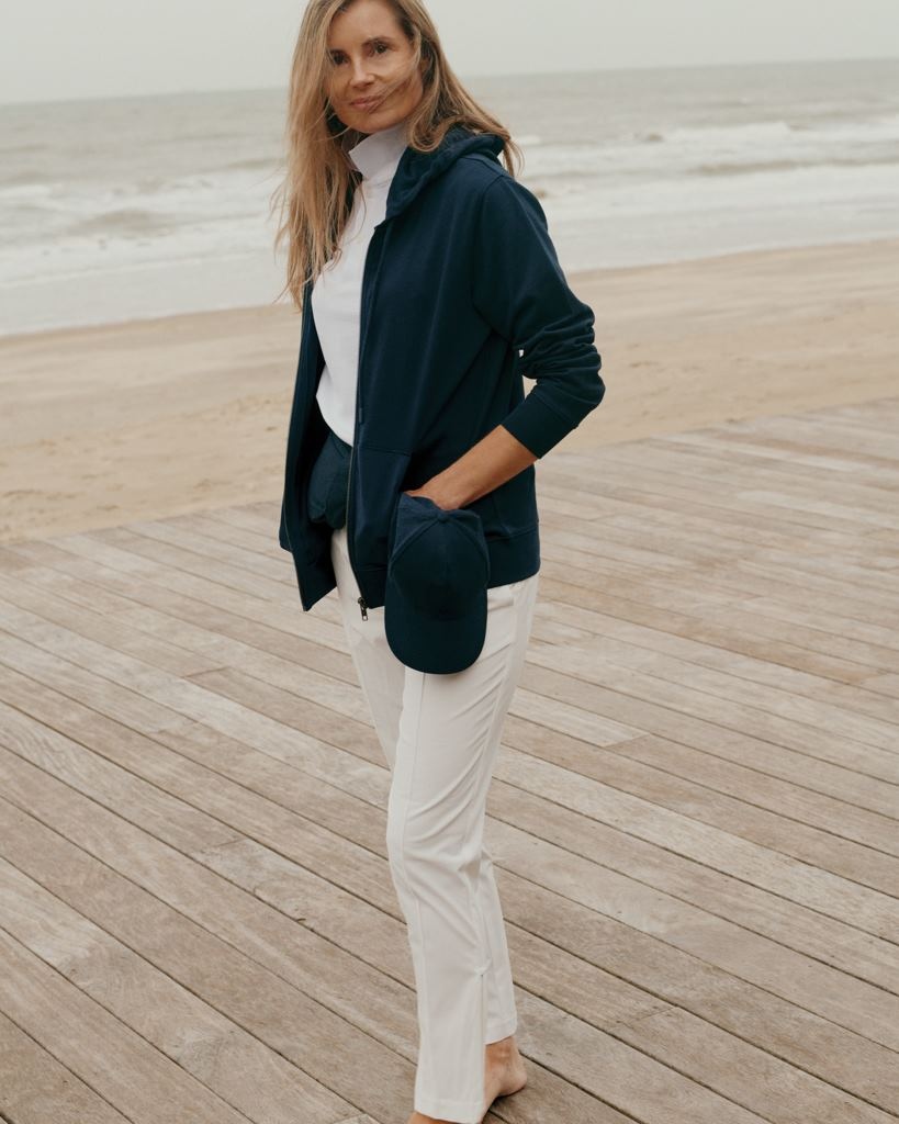 Sweat à capuche avec zip en coton recyclé - 12