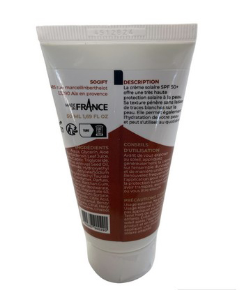 Crème solaire indice 50+ made in France -