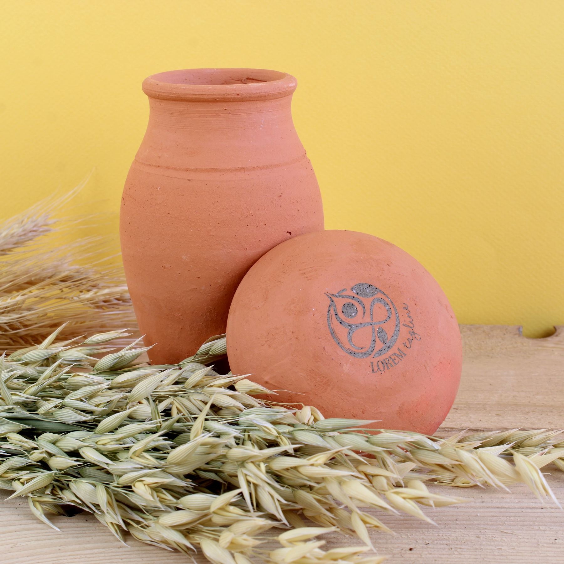 Olla en terre cuite artisanale pour irriguer les plantes -