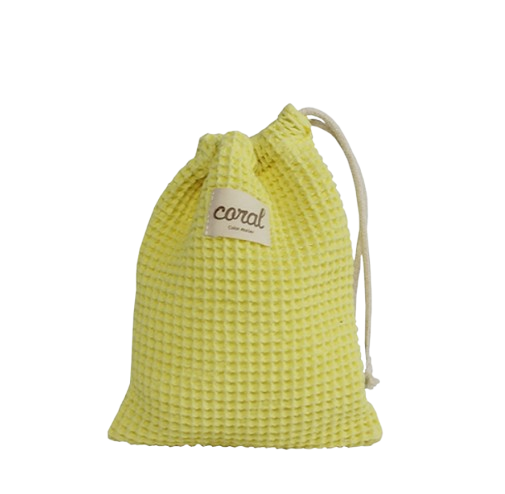 Pochon en coton nid d'abeille