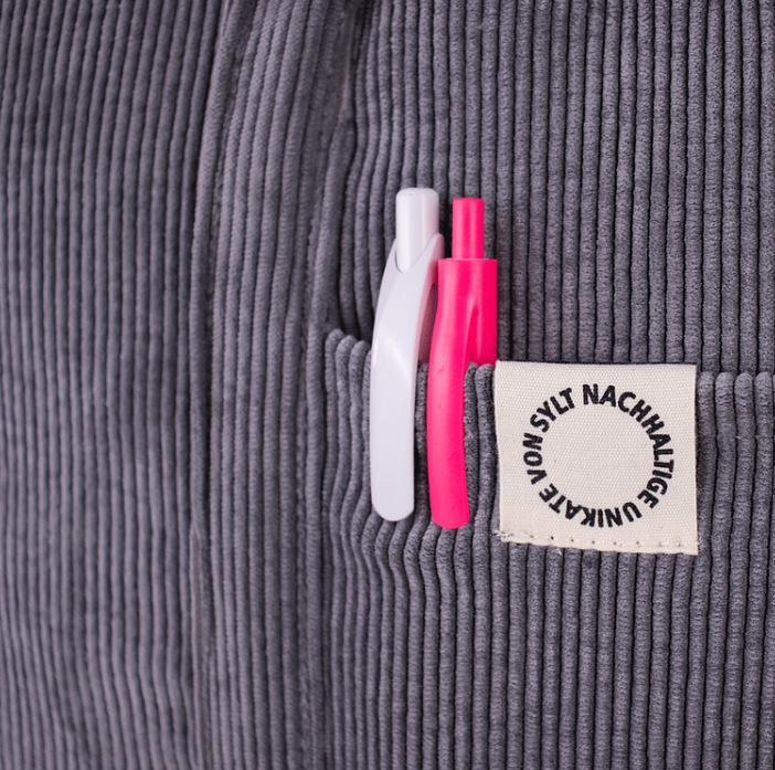 Sac conférencier en velours côtelé  - 3