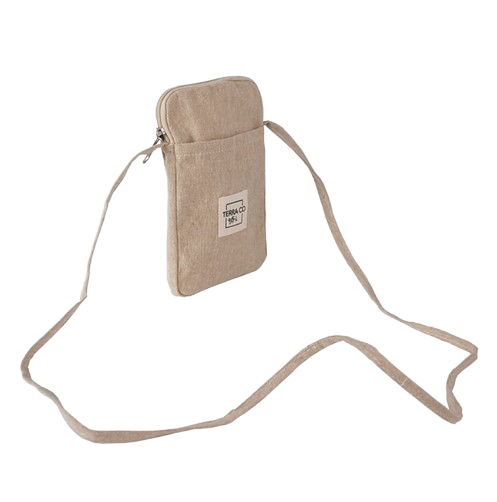 Pochette téléphone en coton recyclé
