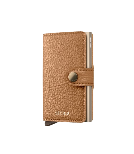 Porte-cartes en cuir avec mécanisme pour 10 cartes