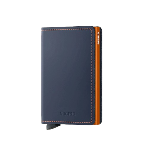 Portefeuille en cuir avec mécanisme pour 12 cartes