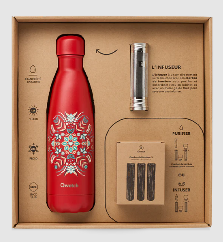 Coffret bouteille isotherme avec infuseur - 600 ml - 3