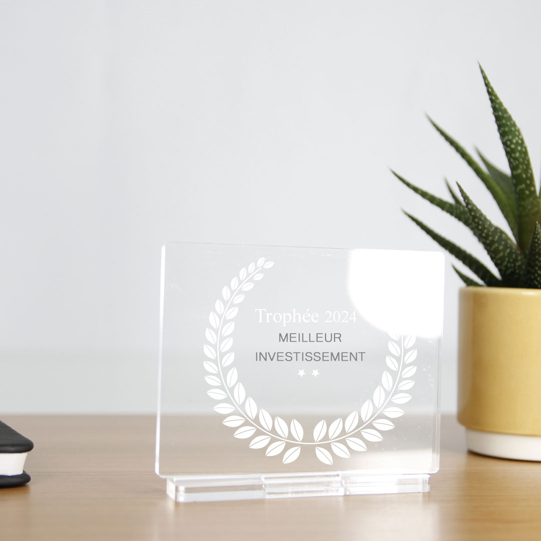 Trophée en plexiglas - Origine France Garantie -