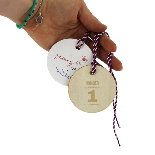 Grande médaille en bois à planter -