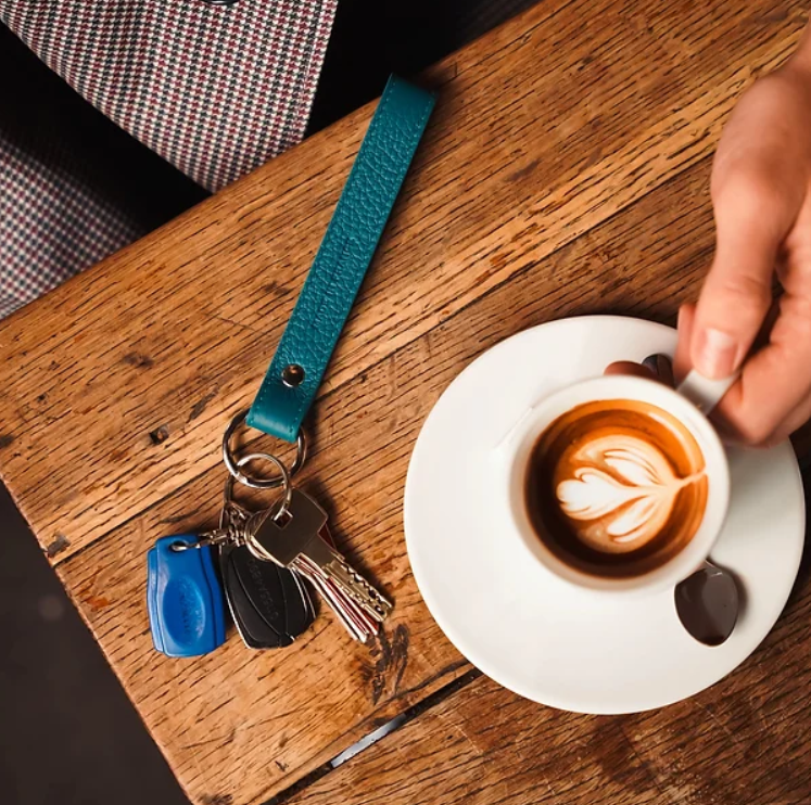 Porte-clés en cuir upcyclé -