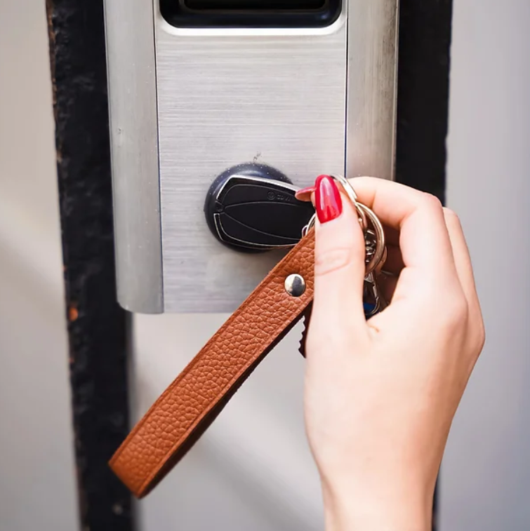 Porte-clés en cuir upcyclé -