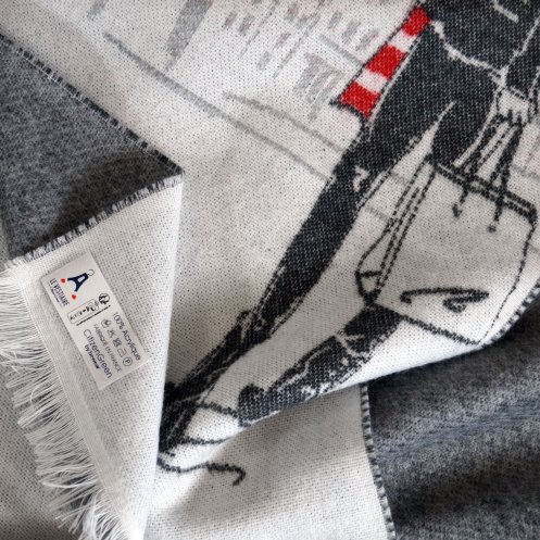 Echarpe tissage Jacquard sur mesure made in France -