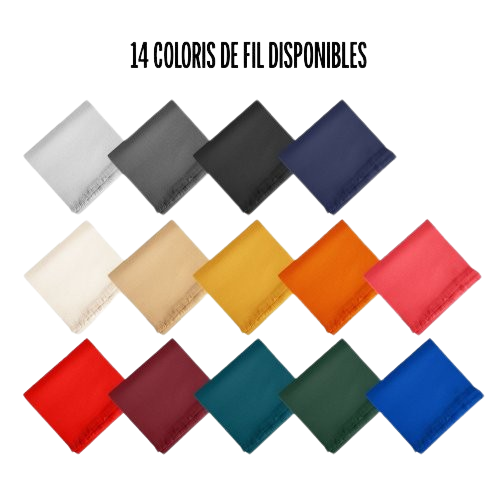 Echarpe tissage Jacquard sur mesure made in France -