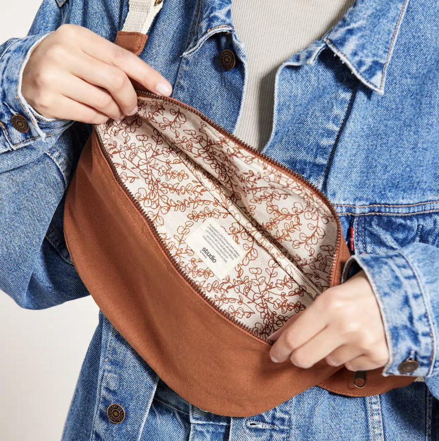 Sac banane en coton bio - Livraison rapide - 12