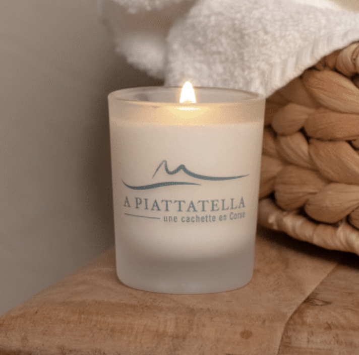 Mini bougie artisanale en verre dépoli - 38 gr - 2